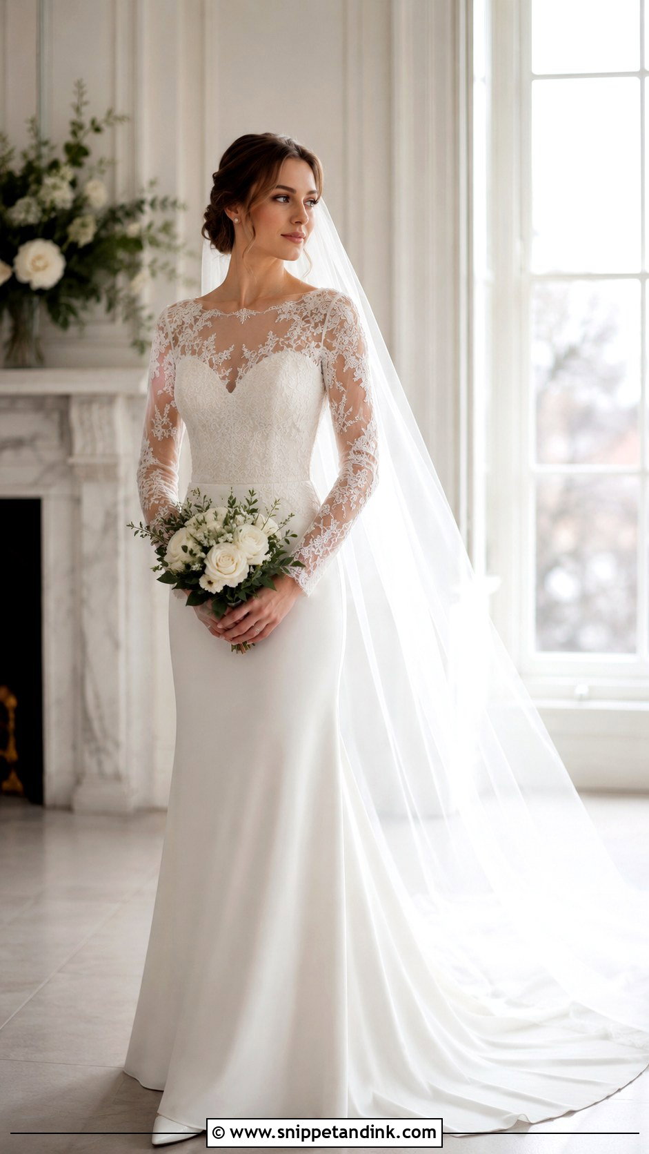 Long Sleeve Lace Wedding Dress - Snippet and Ink - 20 Detailed Wedding Dress Ideas
