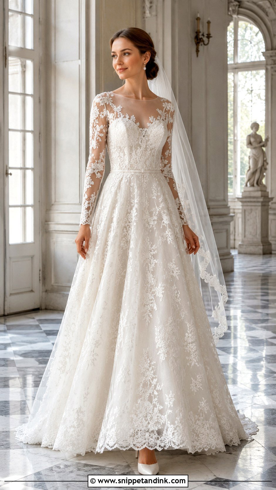 Long Sleeve Lace Wedding Dress - Snippet and Ink - 20 Fairy Tail Wedding Dress Ideas