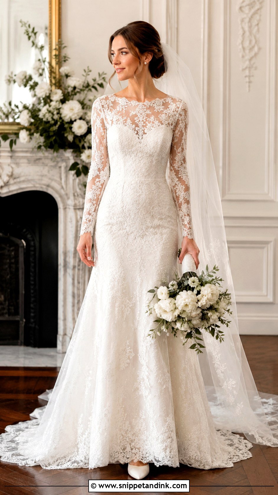 Long Sleeve Lace Wedding Dress - Snippet and Ink - 20 I Said Yes to the Dress Ideas