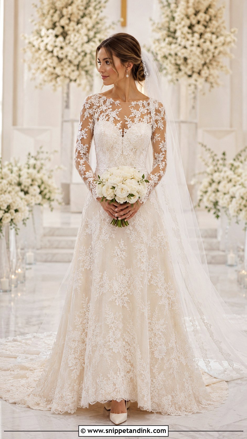 Long Sleeve Lace Wedding Dress - Snippet and Ink - 20 Long Sleeved Wedding Dresses