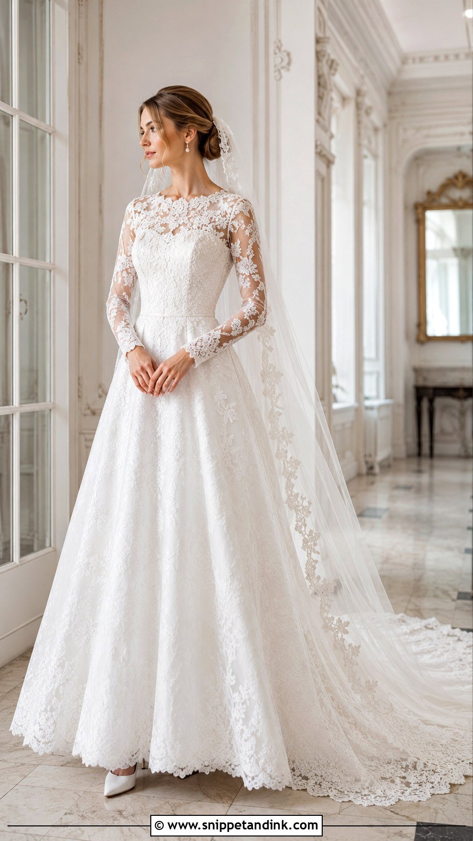 Long Sleeve Lace Wedding Dress - Snippet and Ink - 20 Rich Wedding Dress Ideas