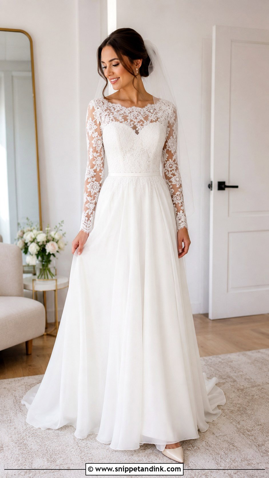 Long Sleeve Lace Wedding Dress - Snippet and Ink - 25 Classic Elegant Wedding Dress Ideas