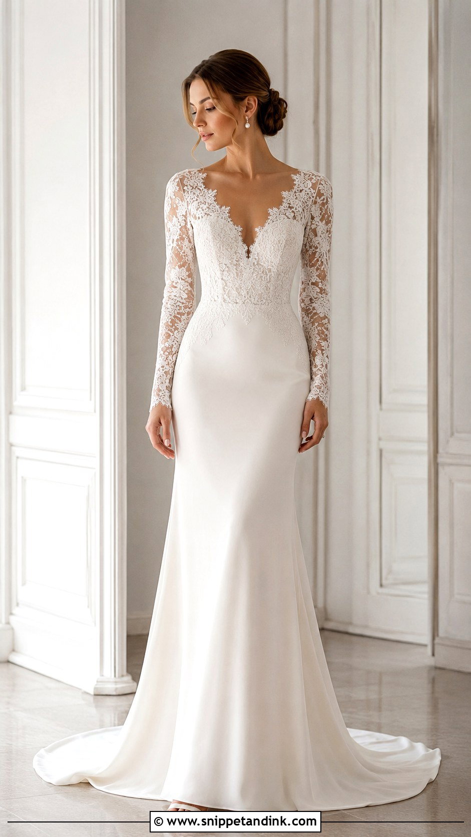 Long Sleeve Lace Wedding Dress - Snippet and Ink - 25 Lace Sleeves Wedding Dresses