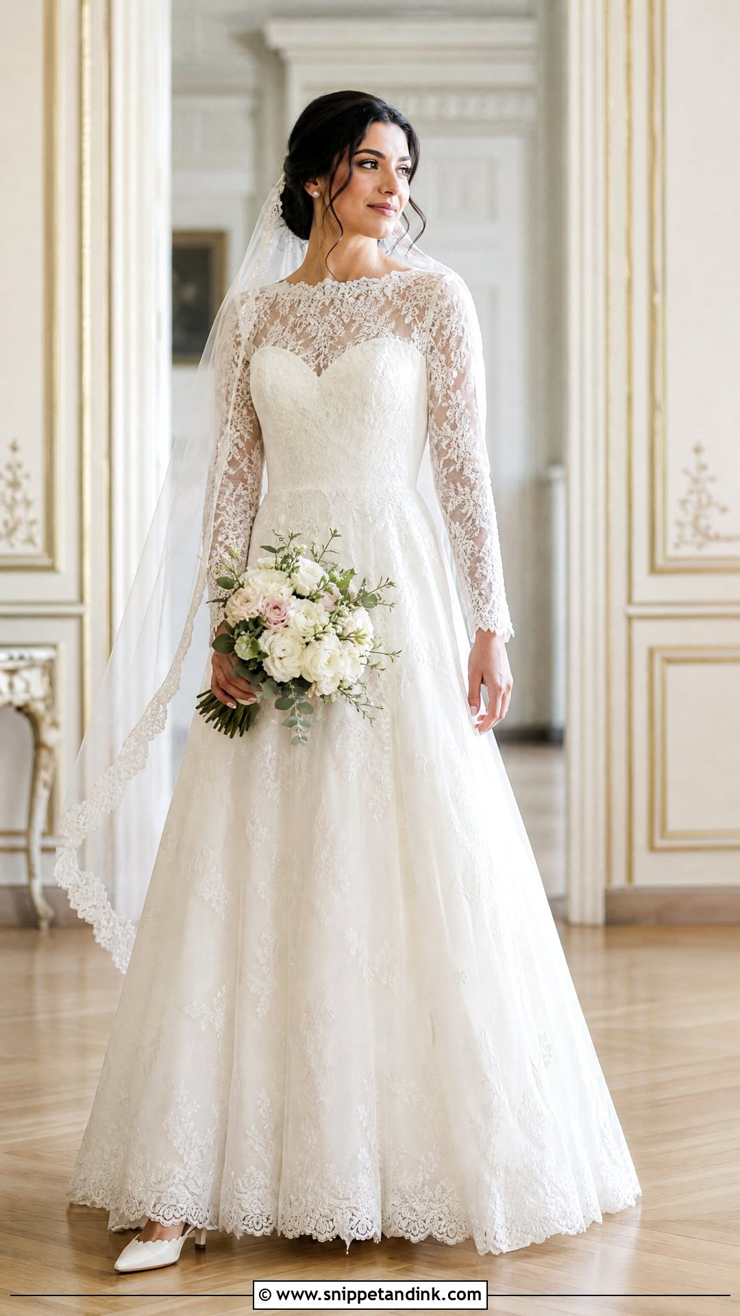 Long Sleeve Lace Wedding Dress - Snippet and Ink - 25 Luxurious Wedding Dress Ideas