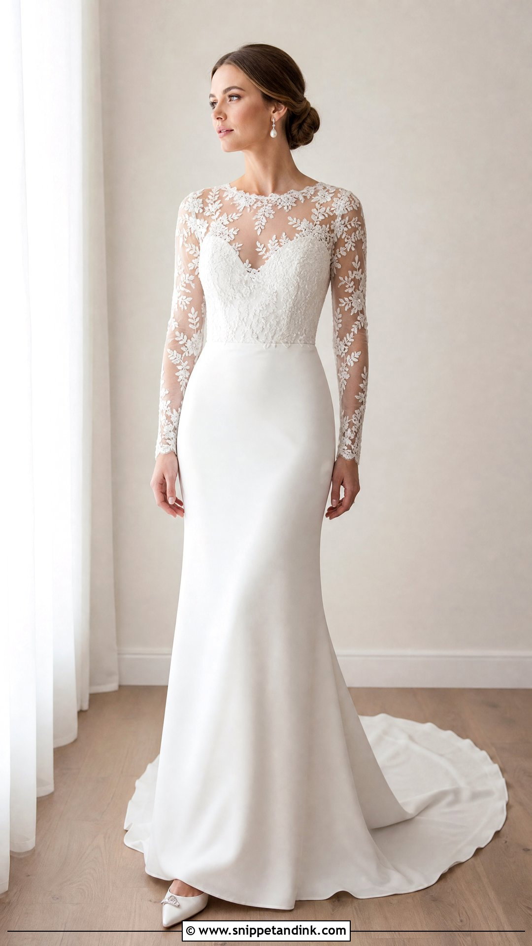 Long Sleeve Lace Wedding Dress - Snippet and Ink - 25 Modern Elegant Wedding Dress Ideas
