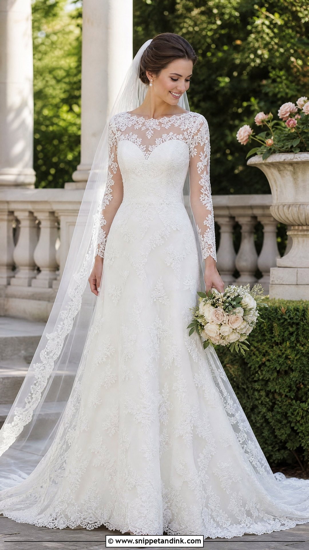 Long Sleeve Lace Wedding Dress - Snippet and Ink - 25 Regal Wedding Dress Ideas