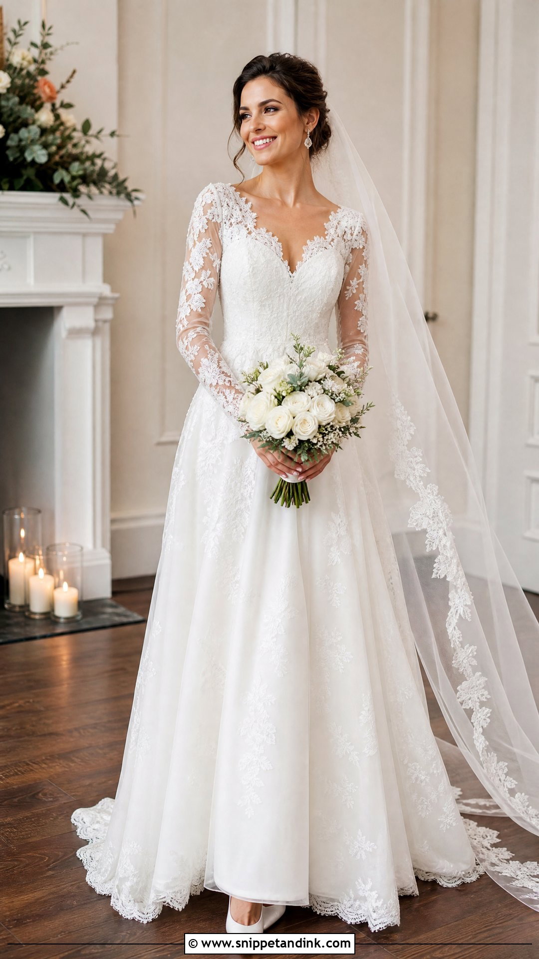 Long Sleeve Lace Wedding Dress - Snippet and Ink - 25 Romantic Classy Elegant Wedding Dress Ideas