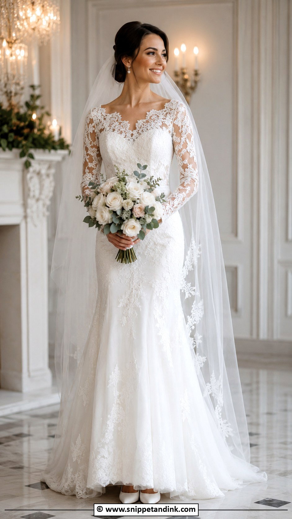 Long Sleeve Lace Wedding Dress - Snippet and Ink - 30 Elegant Wedding Dresses