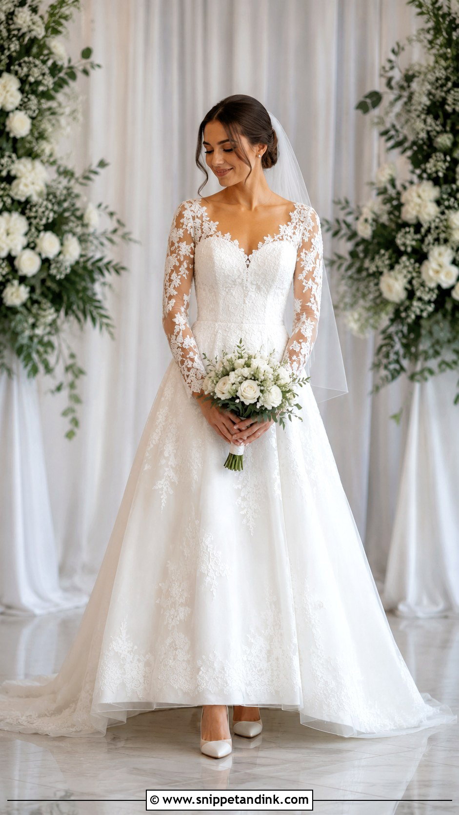 Long Sleeve Lace Wedding Dress - Snippet and Ink - 25 Simple Classic Wedding Dress Ideas