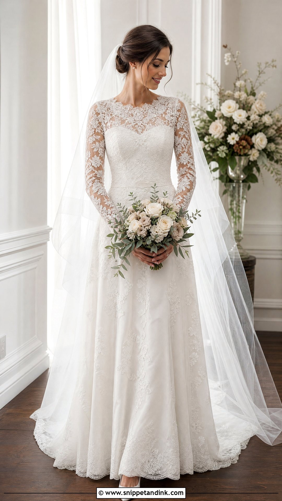 Long Sleeve Lace Wedding Dress - Snippet and Ink - 25 Sophisticated Wedding Dress Ideas