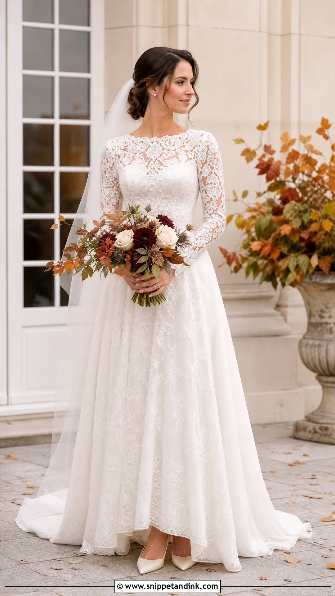 Long Sleeve Lace Wedding Dress - Snippet and Ink - 25 Timeless Wedding Gown Ideas