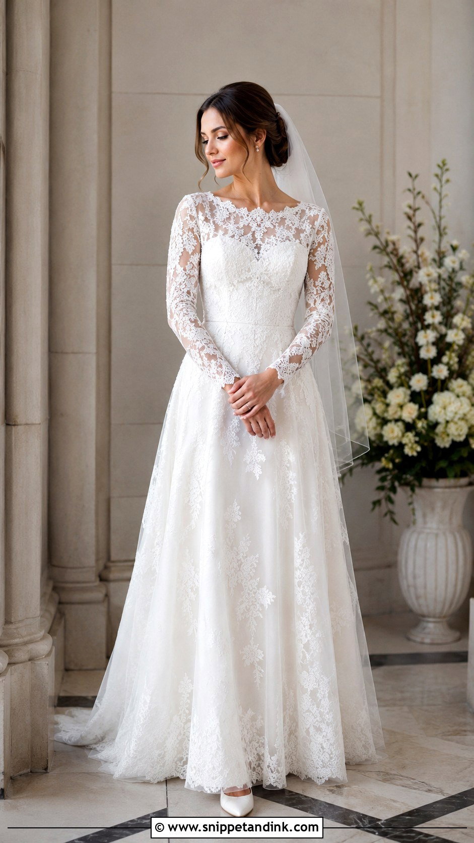 Long Sleeve Lace Wedding Dress - Snippet and Ink - 25 Wedding Dress for Bride Ideas