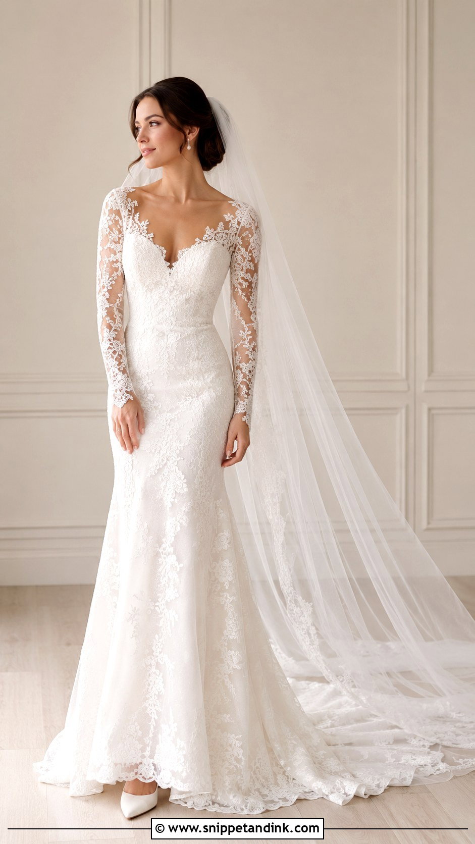 Long Sleeve Lace Wedding Dress - Snippet and Ink - 25 Wedding Dresses 2025 Bride