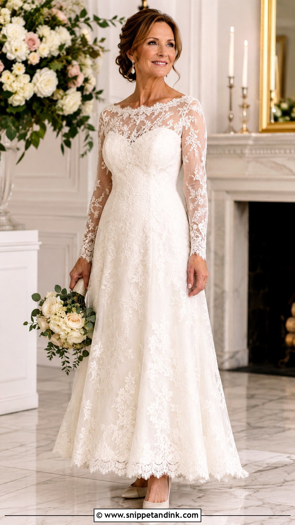 Long Sleeve Lace Wedding Dress Over 40 - Snippet and Ink - 25 2nd Wedding Dress Over 40 Ideas