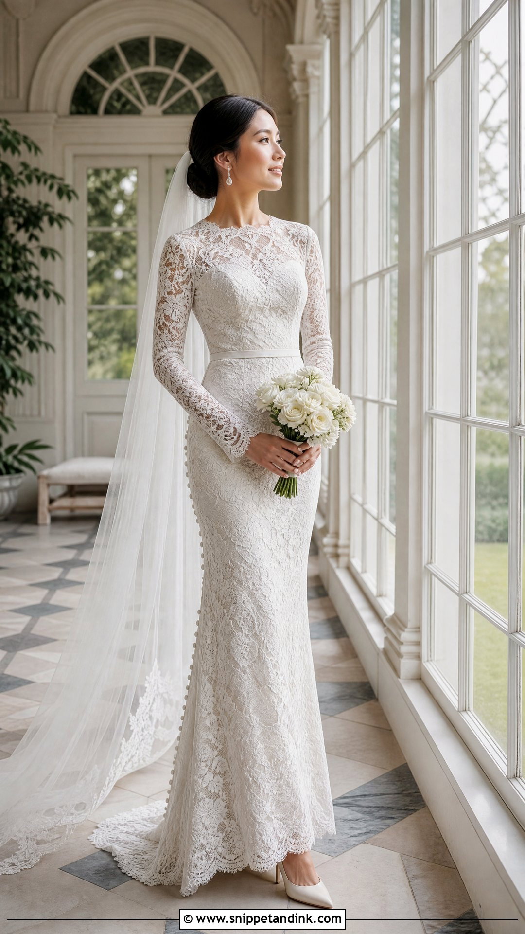 Long Sleeve Lace Wedding Dress Photoshoot - Snippet and Ink - 20 Wedding Dresses Photoshoot
