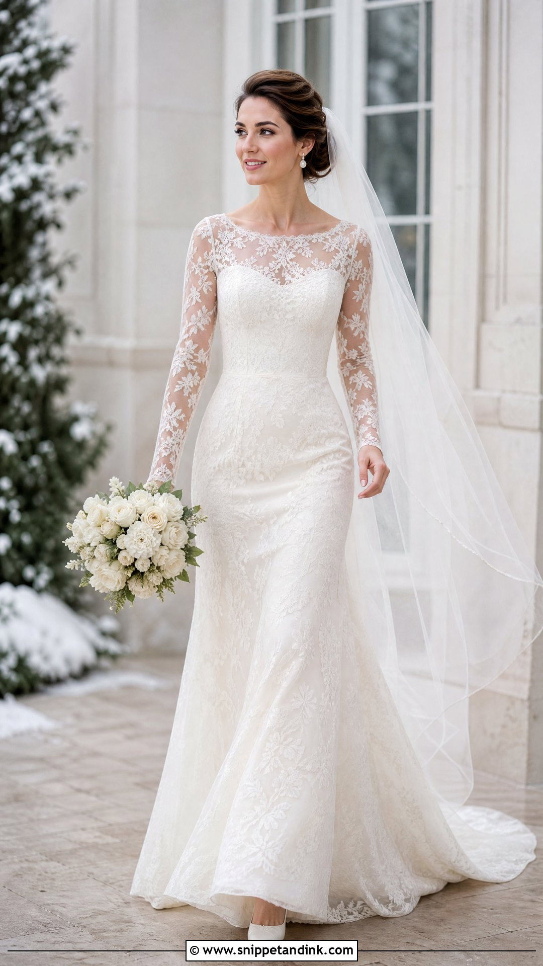 Long Sleeve Lace Wedding Gown - Snippet and Ink - 20 Gowns Dresses for Wedding