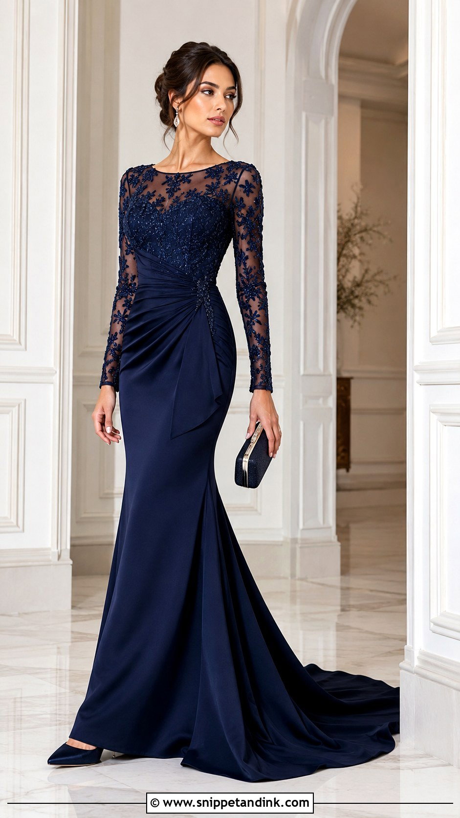 Long Sleeve Long Trail Gown - Snippet and Ink - 20 Long Trail Gown Ideas
