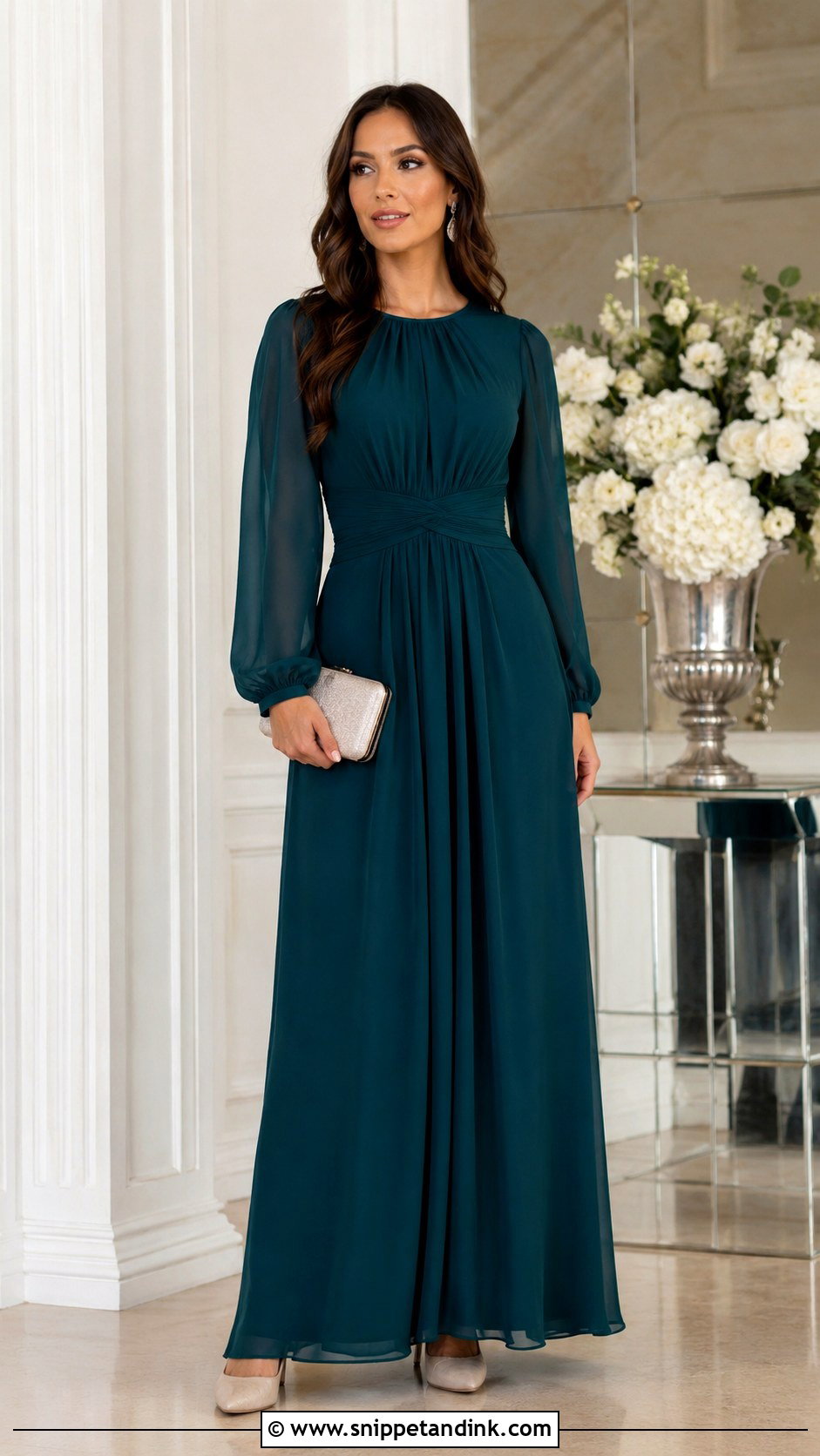 Long Sleeve Maxi Dress For Wedding - Snippet and Ink - 25 Maxi Dress for Wedding Ideas