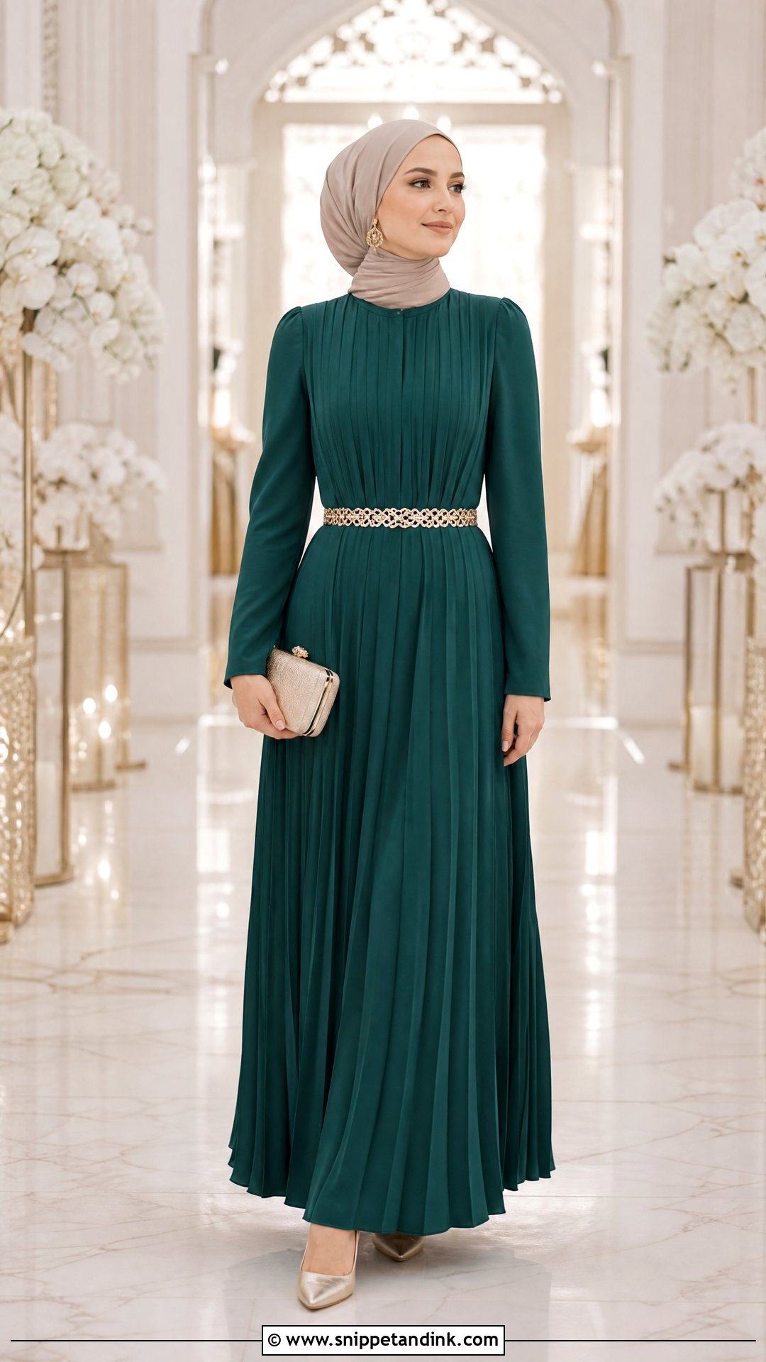 Long Sleeve Maxi Dress Modest Wedding Attire - Snippet and Ink - 25 Wedding Attire for Women Ideas