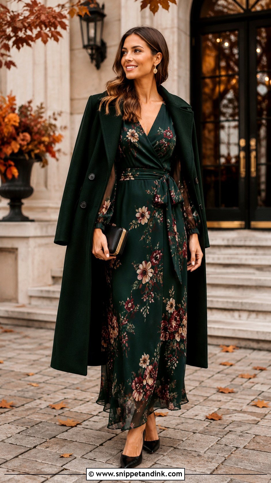 Long Sleeve Maxi Dress Wedding Outfit - Snippet and Ink - 20 Maxi Dress Outfit for Wedding Ideas