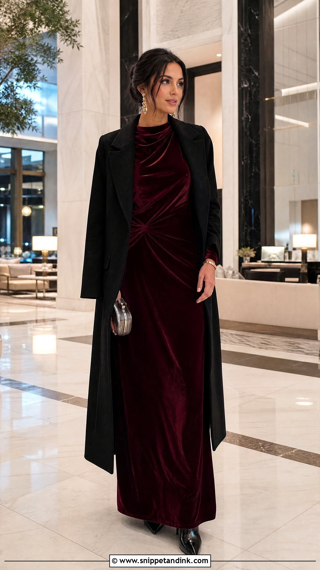 Long Sleeve Maxi Dress Winter Bachelorette Outfit - Snippet and Ink - 20 Winter Bachelorette Outfit Ideas