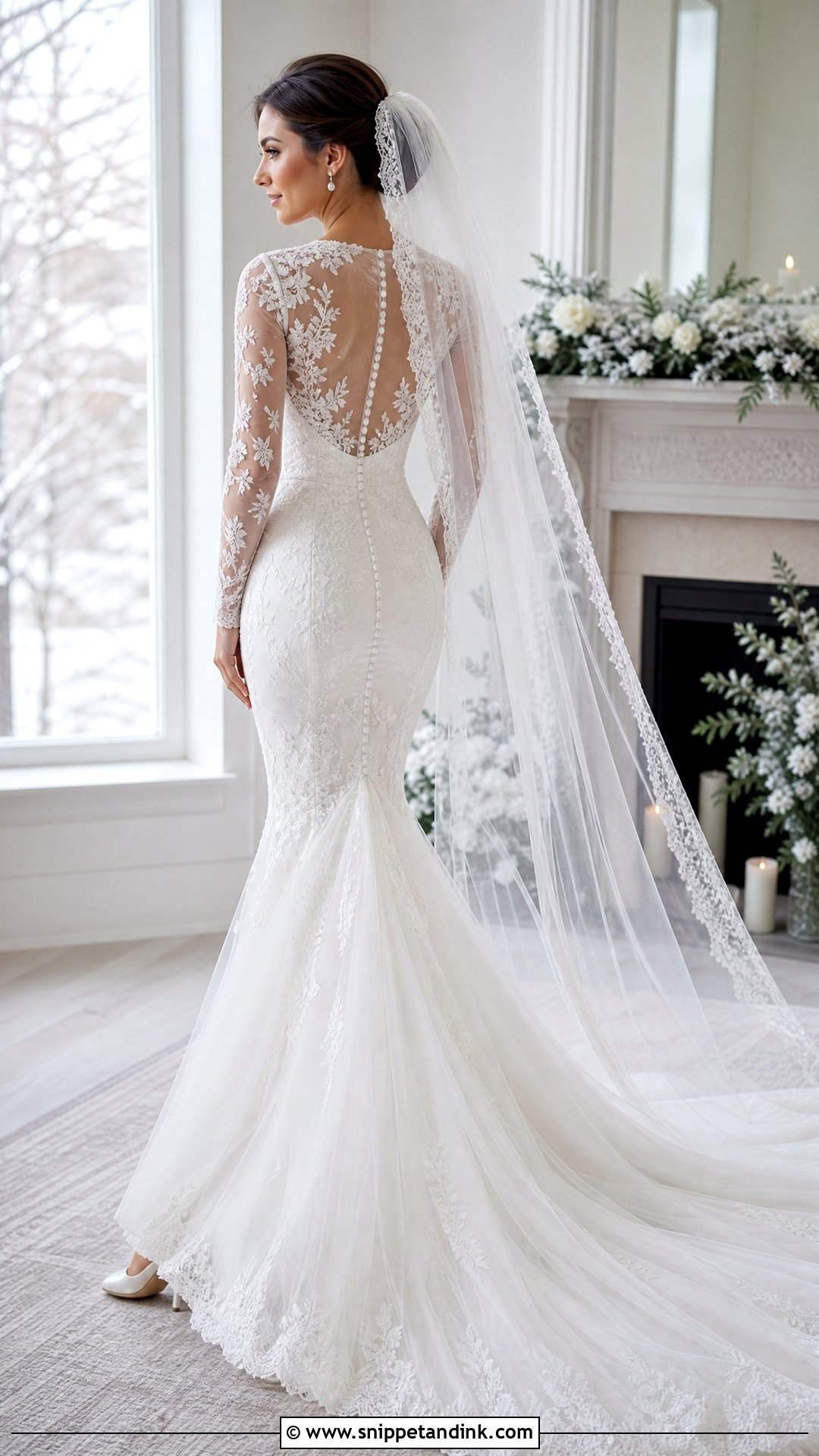 Long Sleeve Mermaid Tail Wedding Dress - Snippet and Ink - 20 Mermaid Tail Wedding Dress Ideas