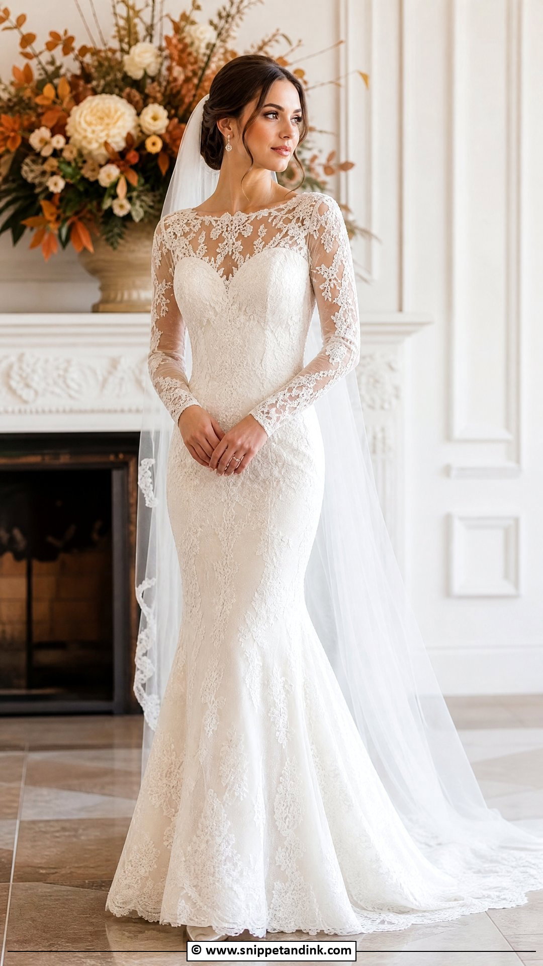 Long Sleeve Mermaid Wedding Dress - Snippet and Ink - 35 Mermaid Wedding Dress Ideas