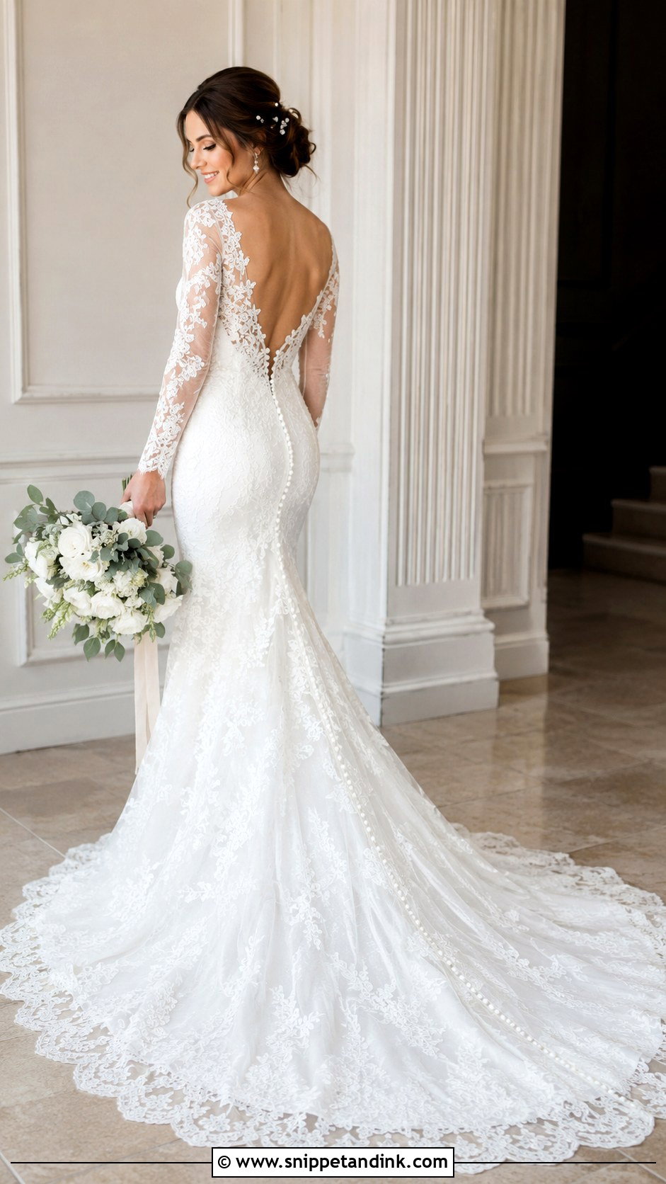 Long Sleeve Mermaid Wedding Dress With Train - Snippet and Ink - 25 Mermaid Wedding Dress with Train Ideas