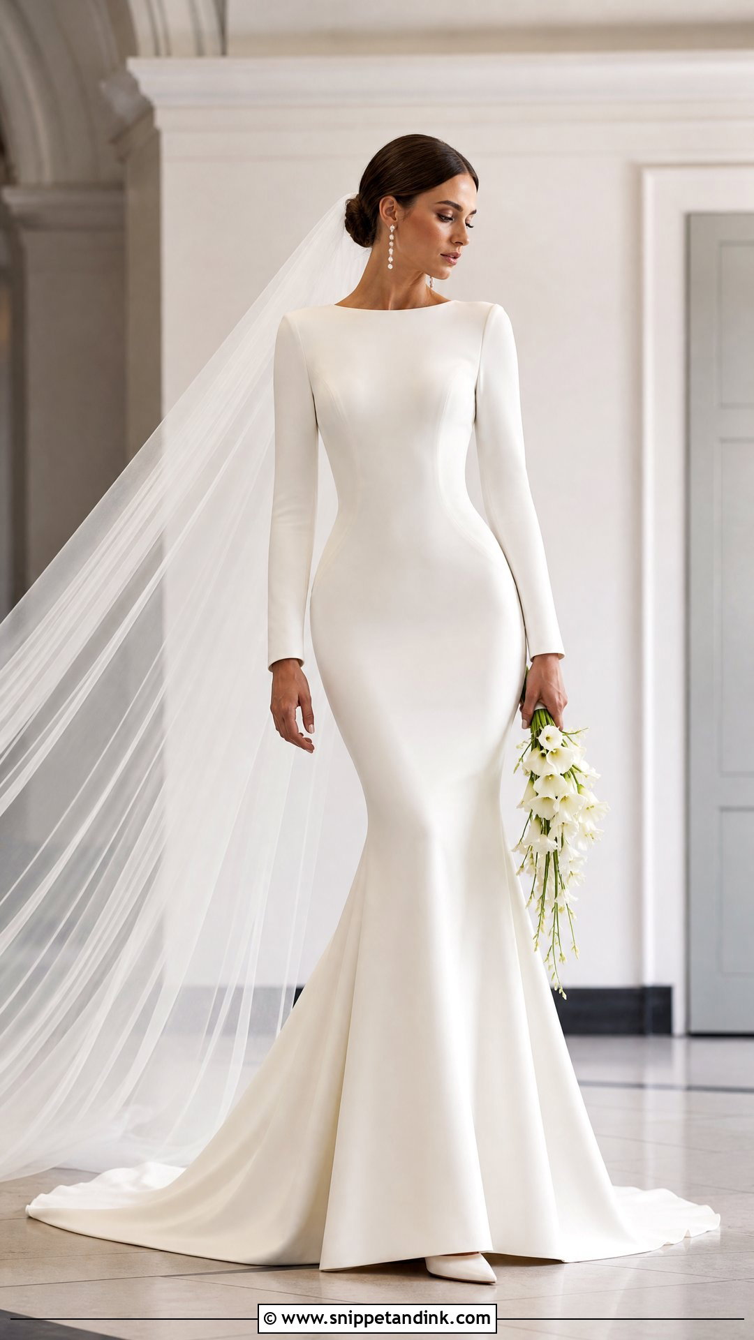 Long Sleeve Mermaid Wedding Gown - Snippet and Ink - 25 Long Sleeve Wedding Gowns