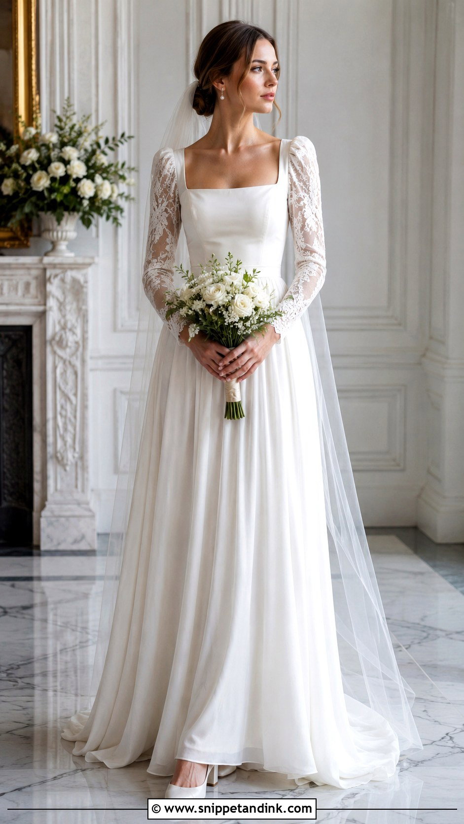 Long Sleeve Milkmaid Wedding Dress - Snippet and Ink - 20 Milkmaid Wedding Dress Ideas