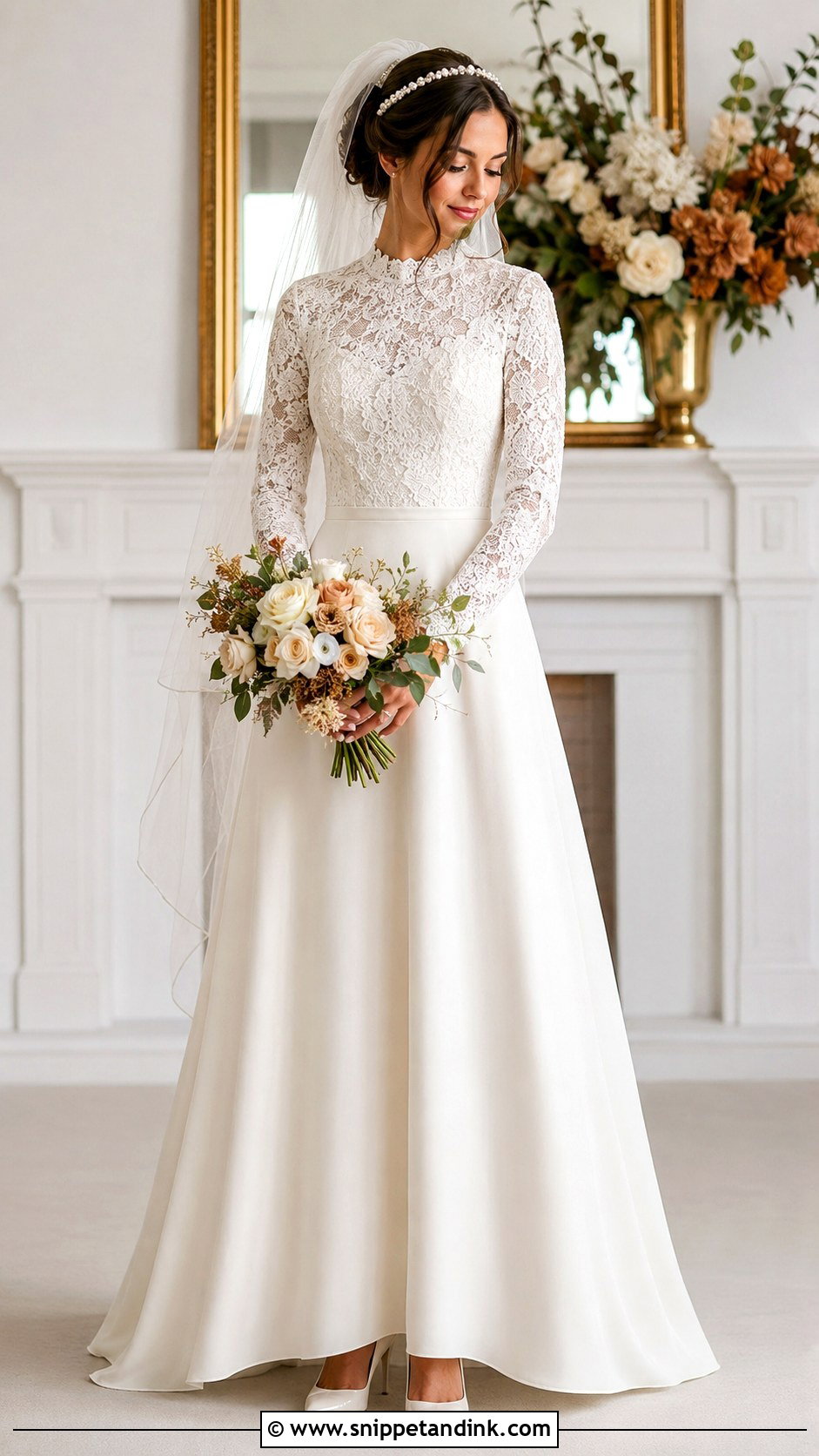 Long Sleeve Modest Bridal Gown - Snippet and Ink - 20 Bridal Clothes Ideas