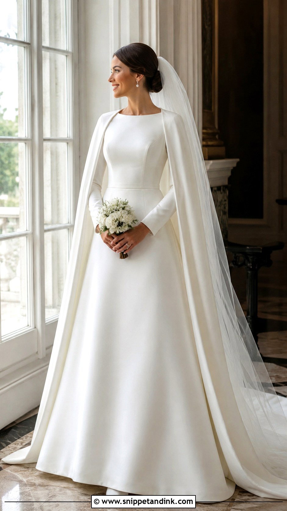 Long Sleeve Modest Winter Wedding Dress - Snippet and Ink - 20 Long Sleeve Winter Wedding Dress Ideas