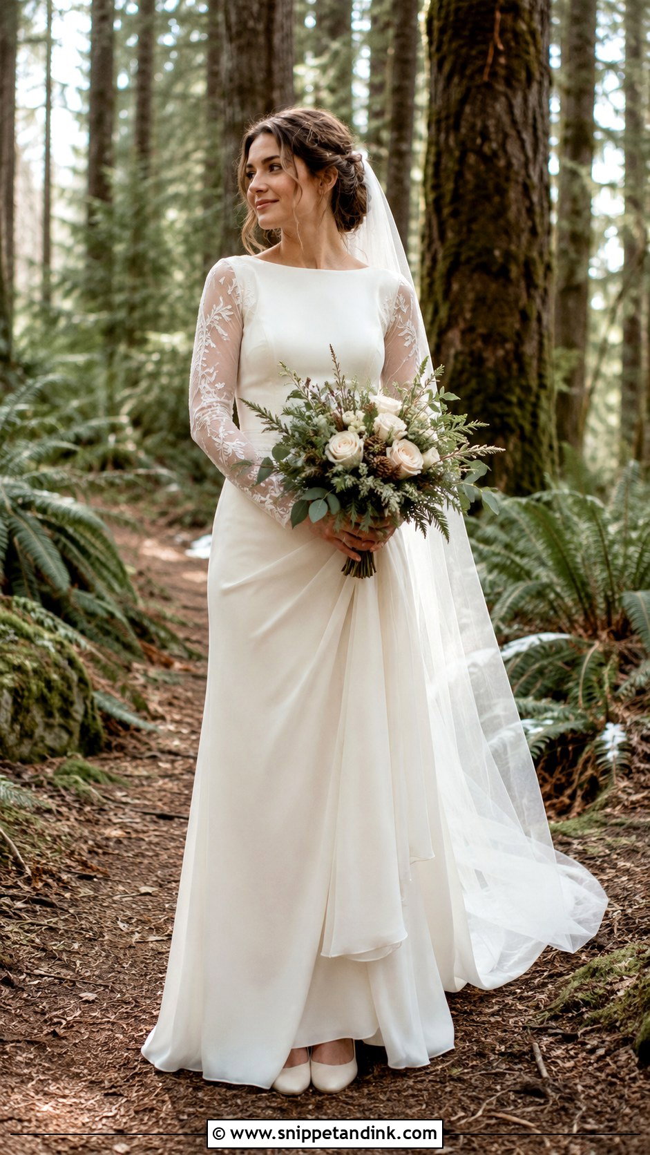 Long Sleeve Nature Wedding Dress - Snippet and Ink - 25 Nature Wedding Dress Ideas