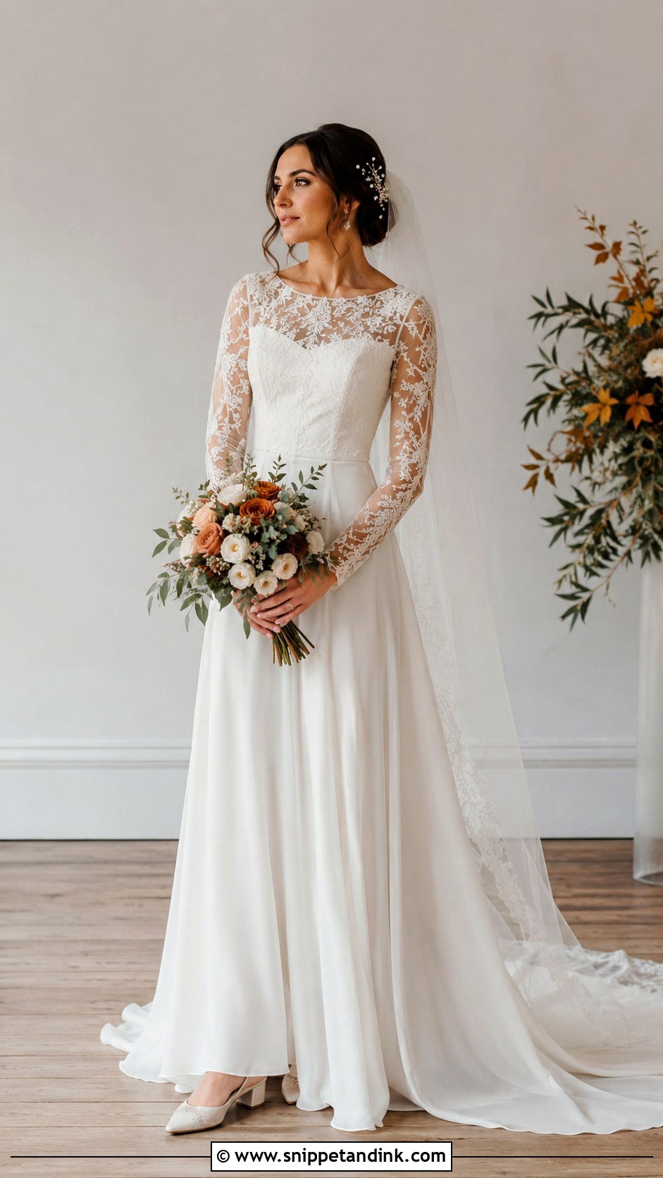 Long Sleeve Net Wedding Dress - Snippet and Ink - 20 Net Wedding Dress Ideas
