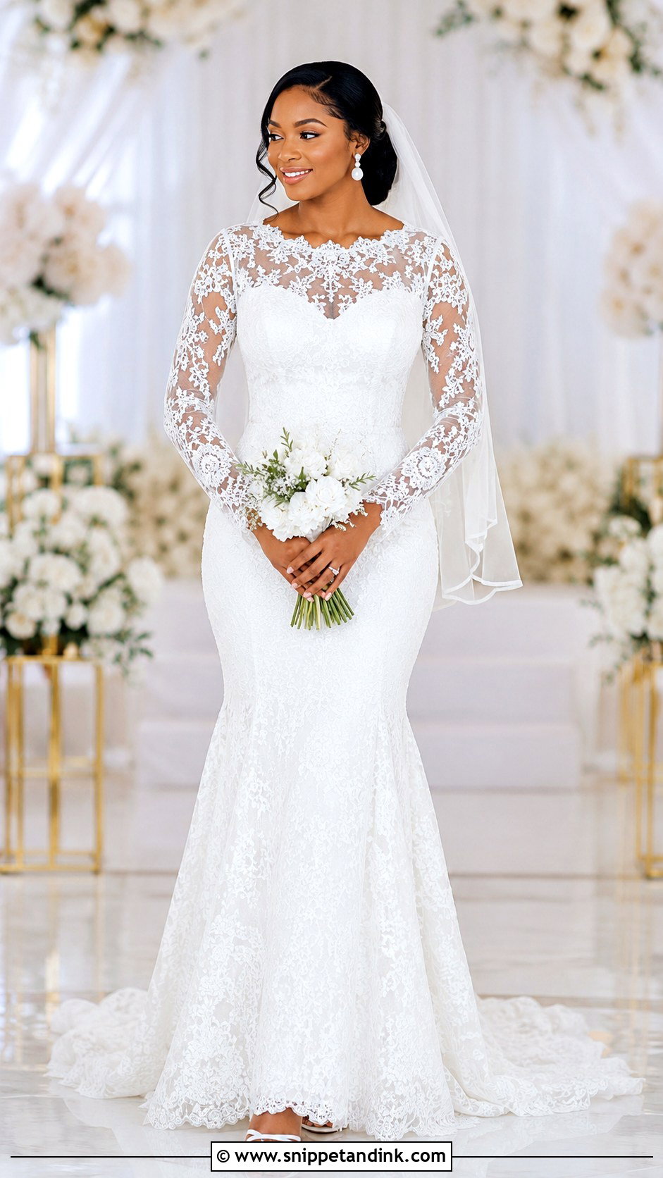 Long Sleeve Nigerian Wedding Dress - Snippet and Ink - 25 Nigeria Wedding Dress Ideas