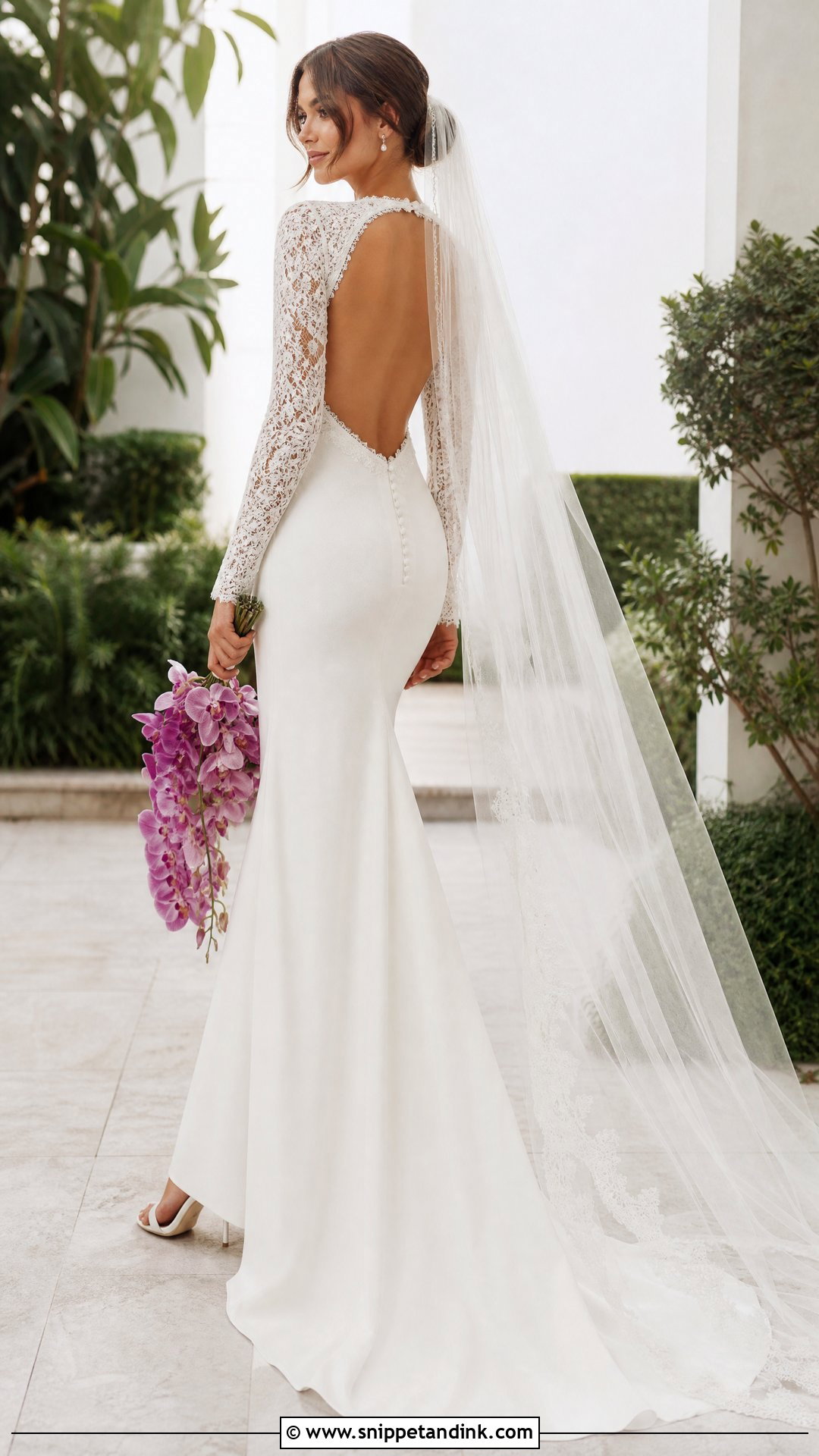 Long Sleeve Open Back Wedding Gown - Snippet and Ink - 25 Long Sleeve Wedding Gowns