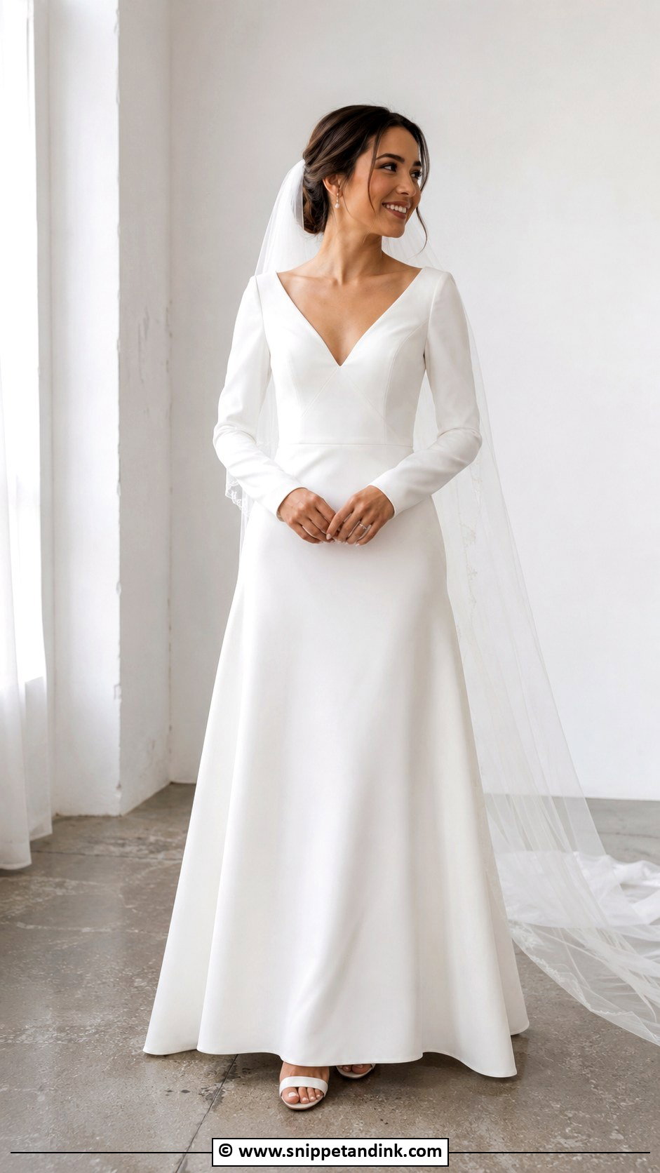 Long Sleeve Petite Wedding Dress - Snippet and Ink - 30 Wedding Dresses Long Sleeve