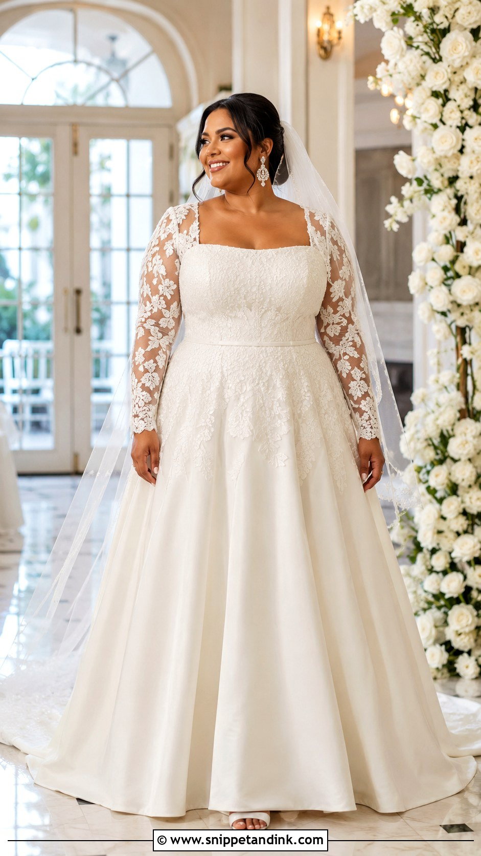 Long Sleeve Plus Size Wedding Dress - Snippet and Ink - 20 Long Sleeved Wedding Dresses