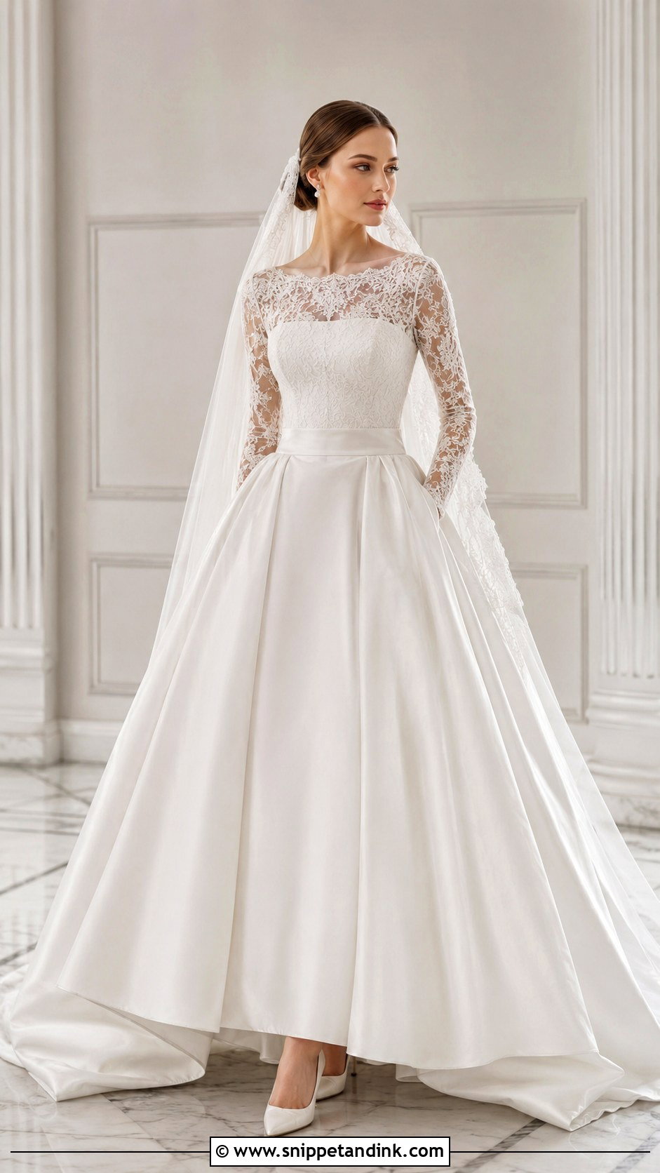 Long Sleeve Princess Gown Wedding Dress - Snippet and Ink - 25 Princess Gown Wedding Dress Ideas
