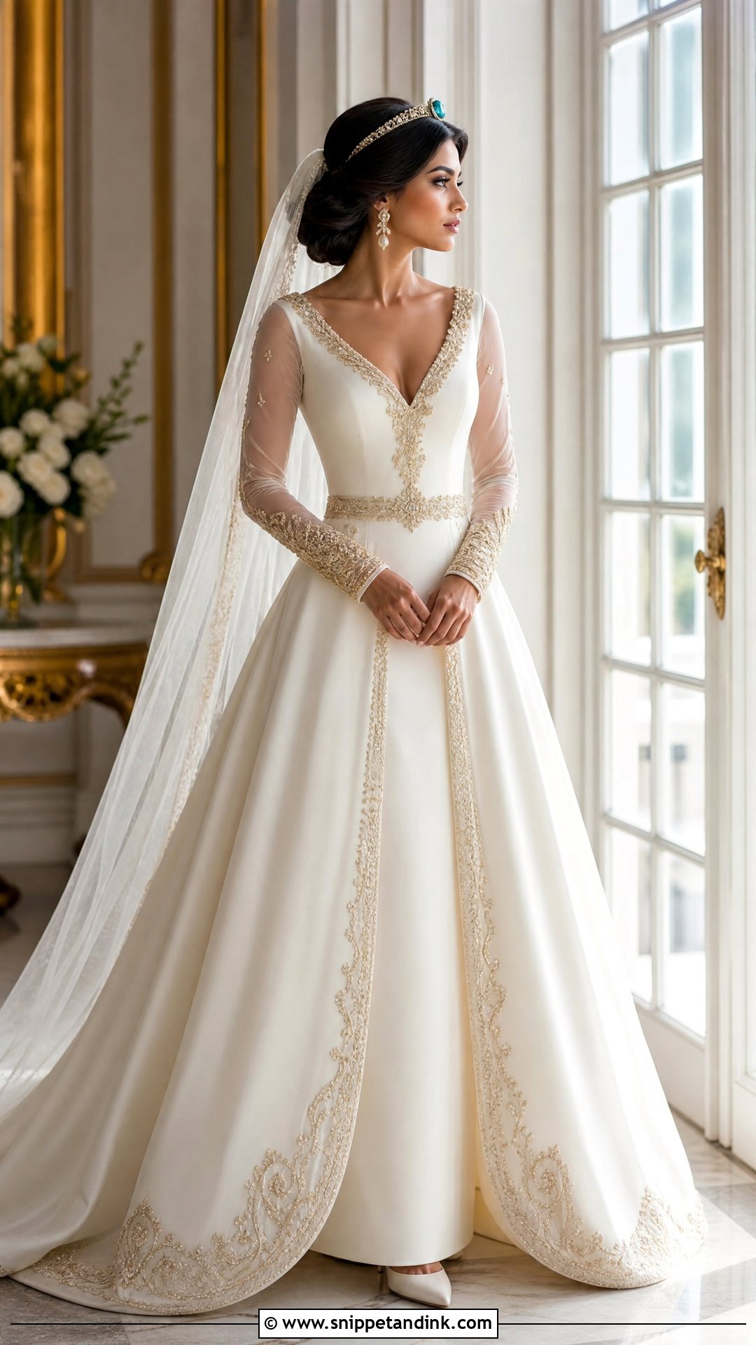 Long Sleeve Princess Jasmine Wedding Dress - Snippet and Ink - 20 Princess Jasmine Wedding Dress Ideas