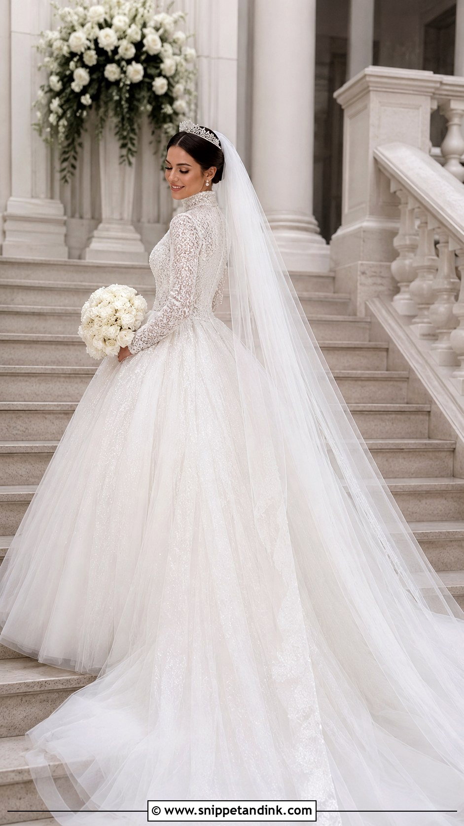 Long Sleeve Princess Wedding Dress - Snippet and Ink - 20 Closed Wedding Dress Ideas