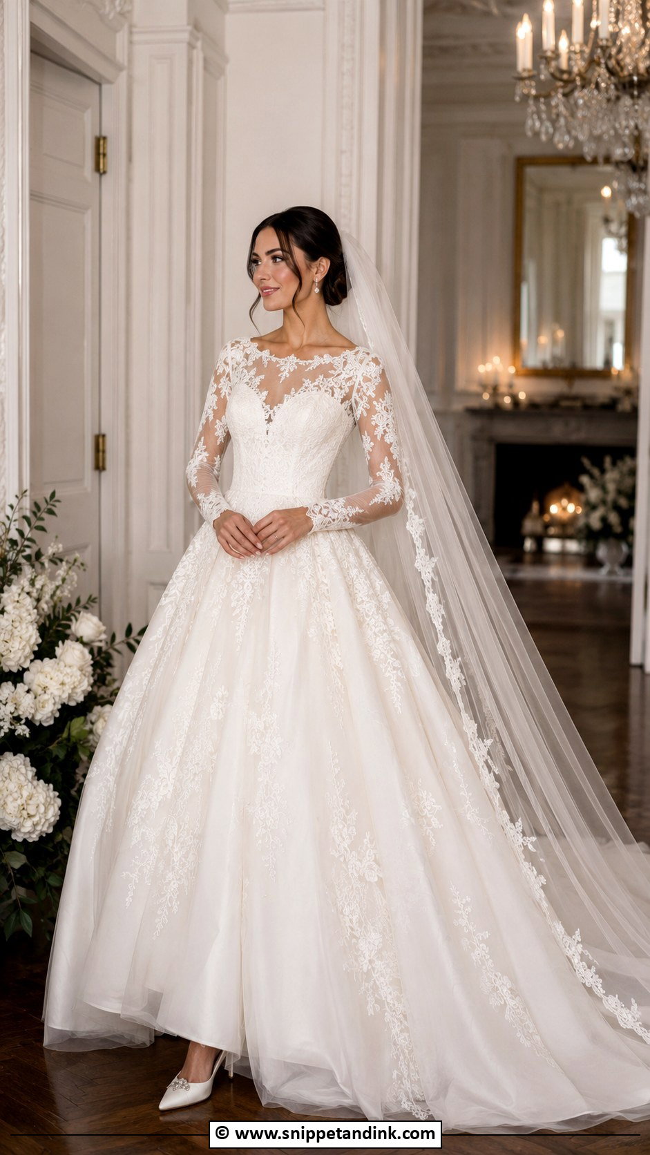 Long Sleeve Princess Wedding Dress - Snippet and Ink - 35 Princess Wedding Dress Ideas