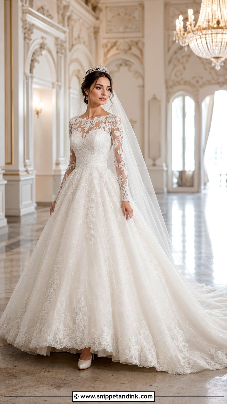 Long Sleeve Princess Wedding Gown - Snippet and Ink - 20 Big Wedding Gown Ideas