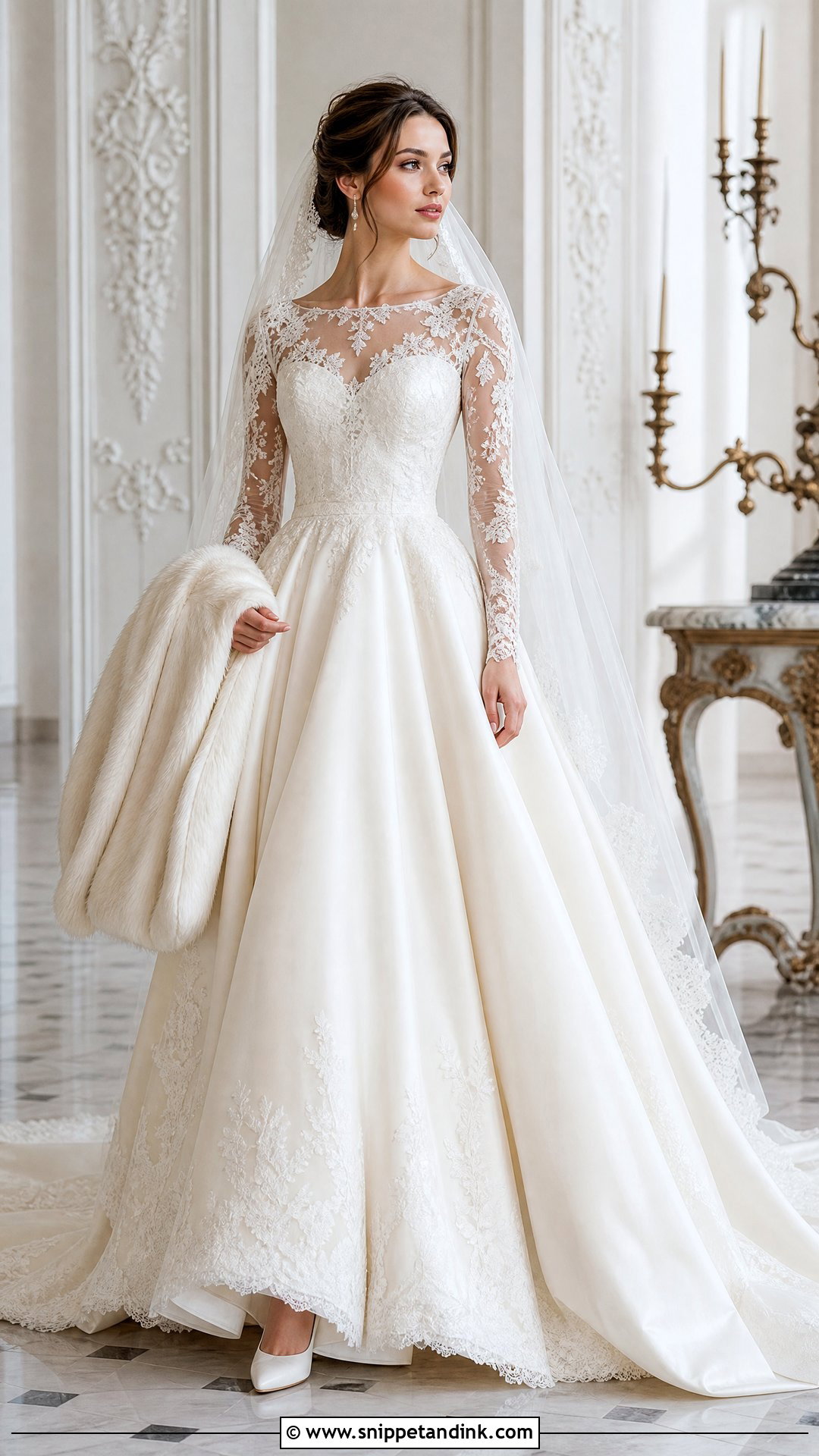 Long Sleeve Princess Wedding Gown - Snippet and Ink - 25 Dream Princesses Wedding Gown Ideas