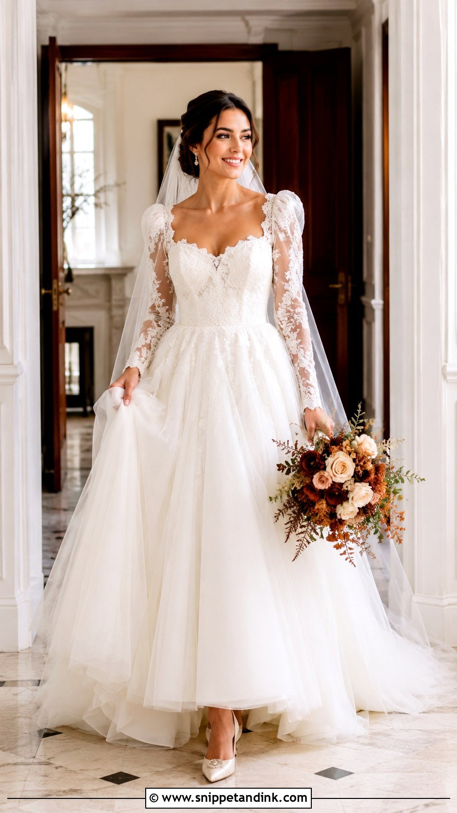 Long Sleeve Puffy Wedding Dress - Snippet and Ink - 25 Puffy Wedding Dresses