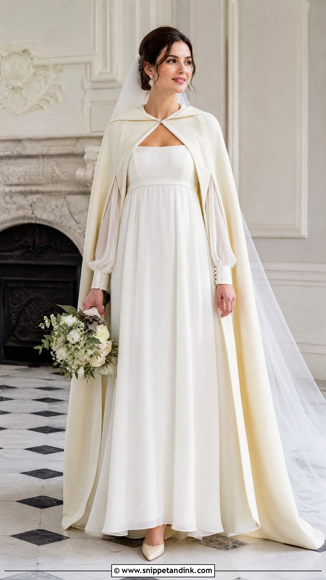 Long Sleeve Regency Wedding Dress - Snippet and Ink - 20 Regency Inspired Wedding Dress Ideas