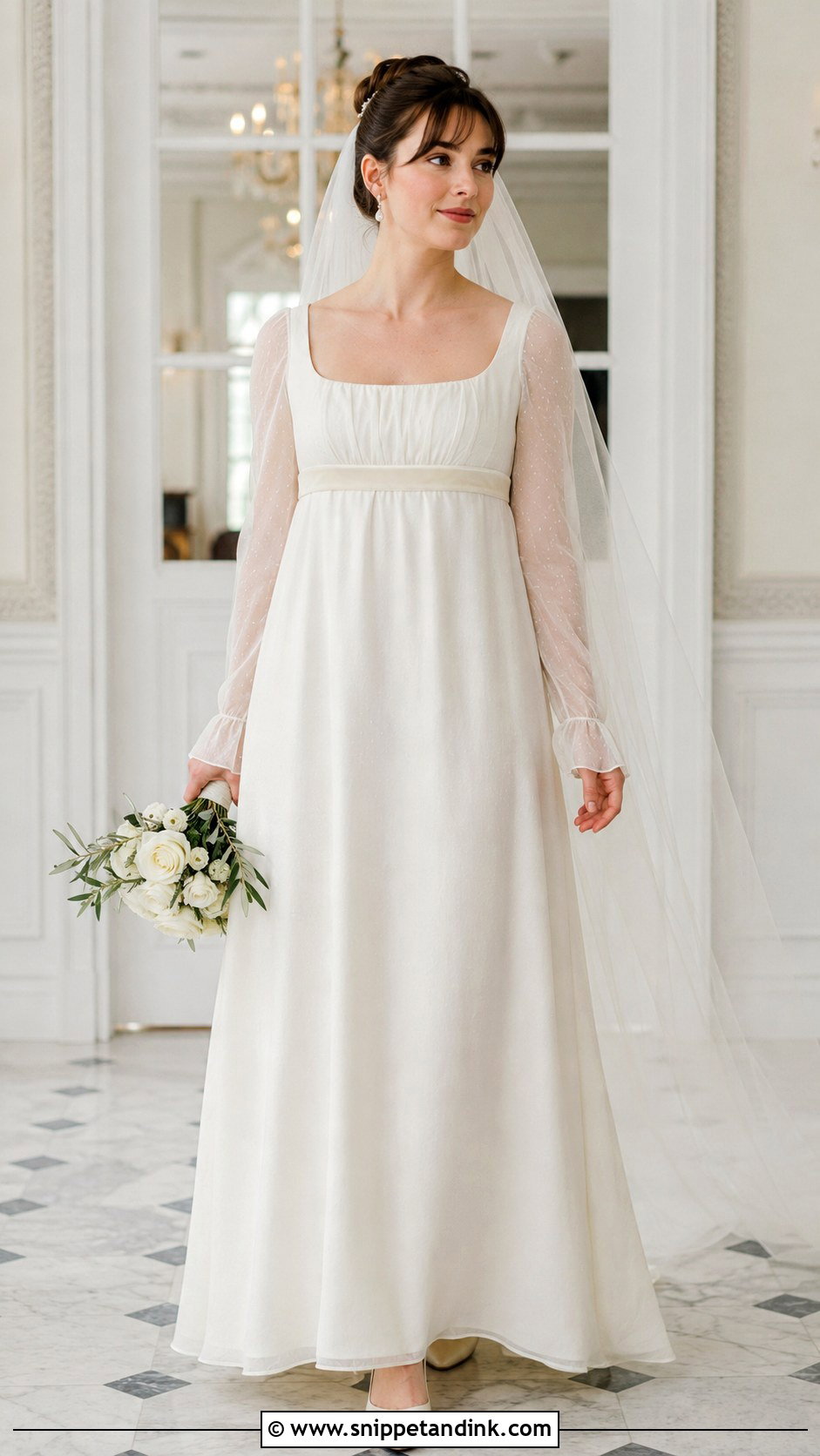Long Sleeve Regency Wedding Dress - Snippet and Ink - 25 Regency Wedding Dress Ideas