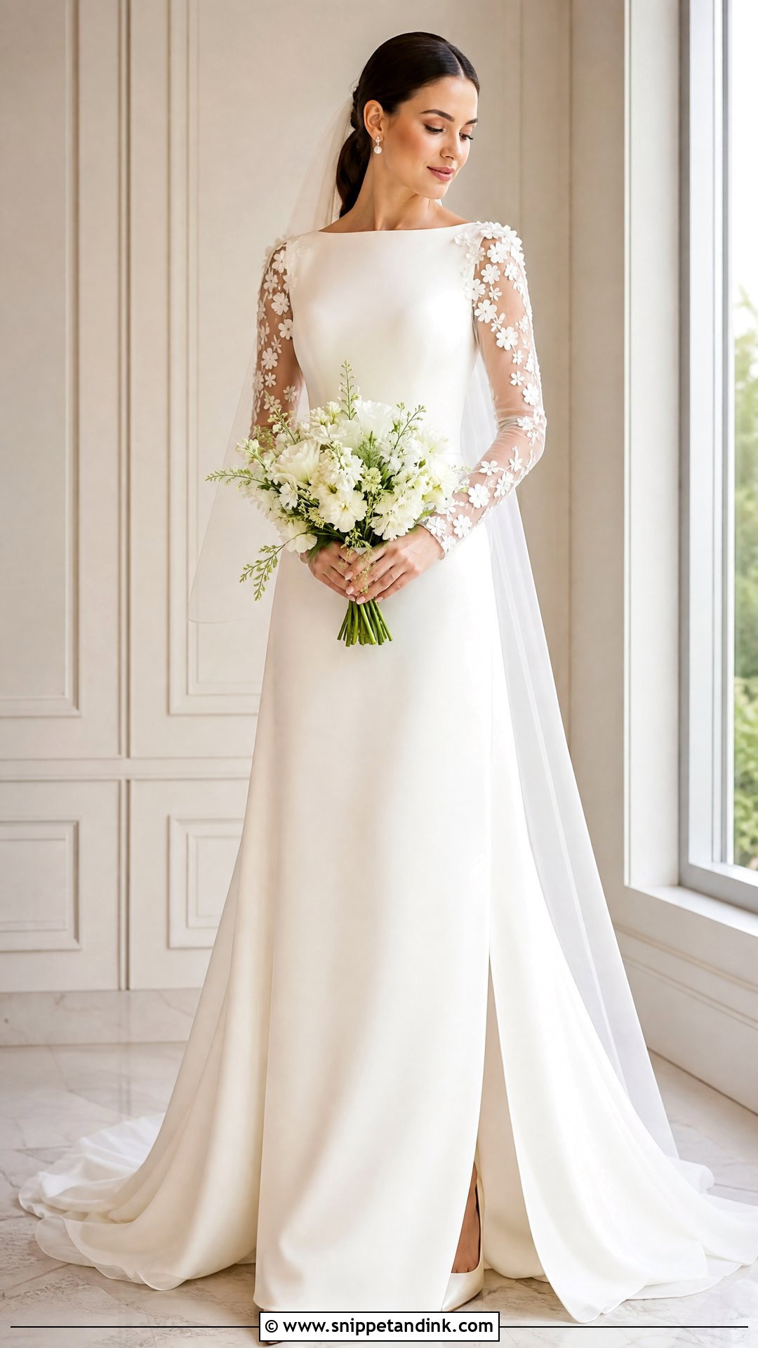 Long Sleeve Sakura Wedding Dress - Snippet and Ink - 20 Sakura Wedding Dress Ideas