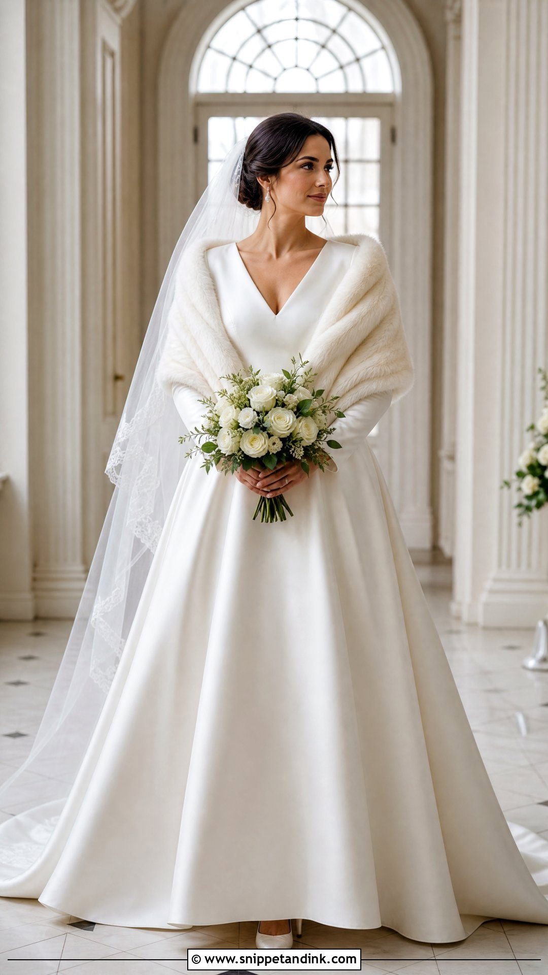 Long Sleeve Satin A Line Wedding Dress - Snippet and Ink - 20 Satin Aline Wedding Dress Ideas