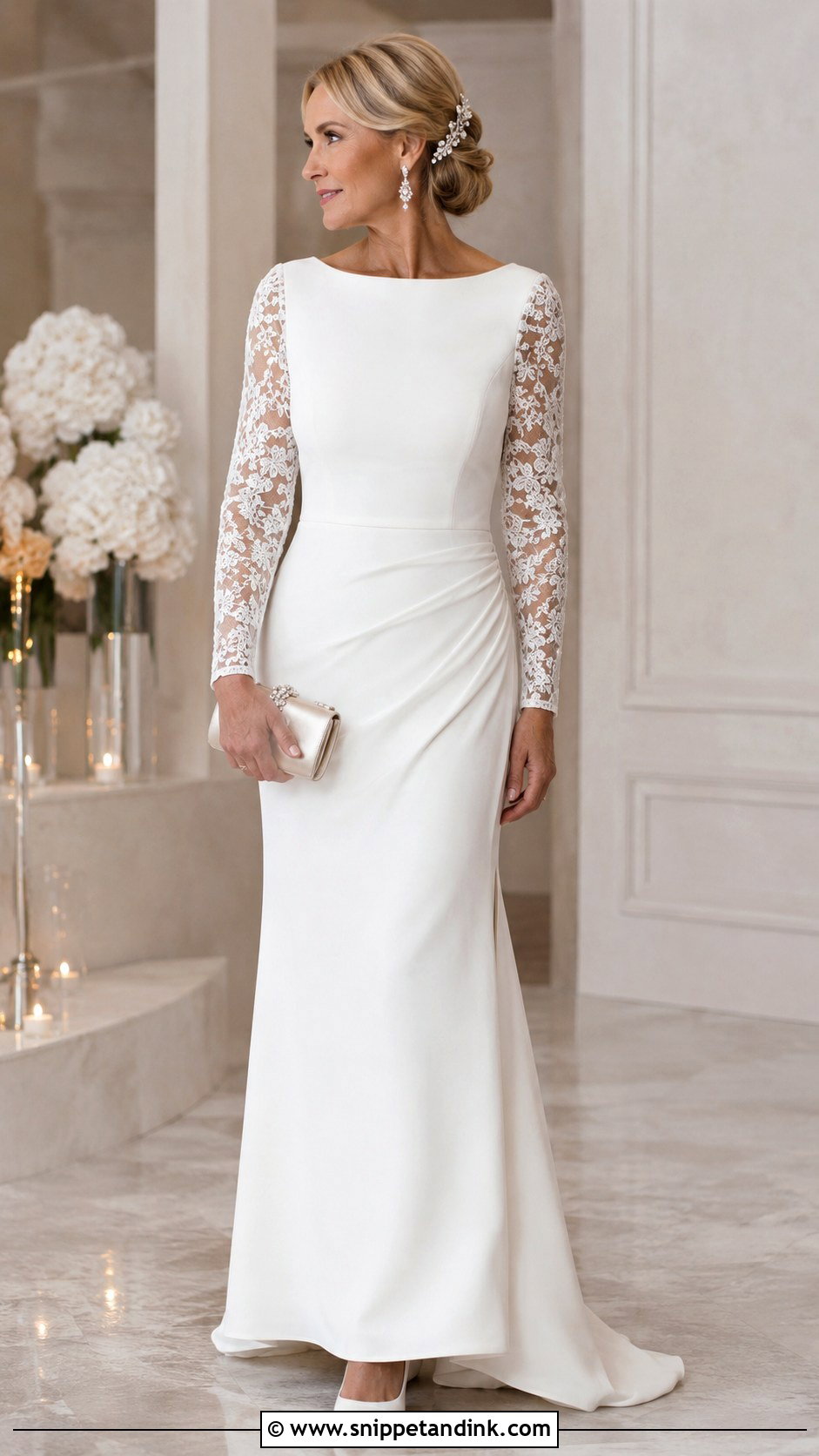 Long Sleeve Second Wedding Dress - Snippet and Ink - 20 2nd Wedding Dresses